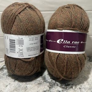 Ella Rae Classic 100% Wool Yarn  2 Skeins NWT